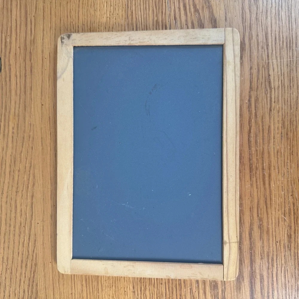Vintage Wooden Frame Small Chalkboard Slate Schoolhouse Sign Photo Prop